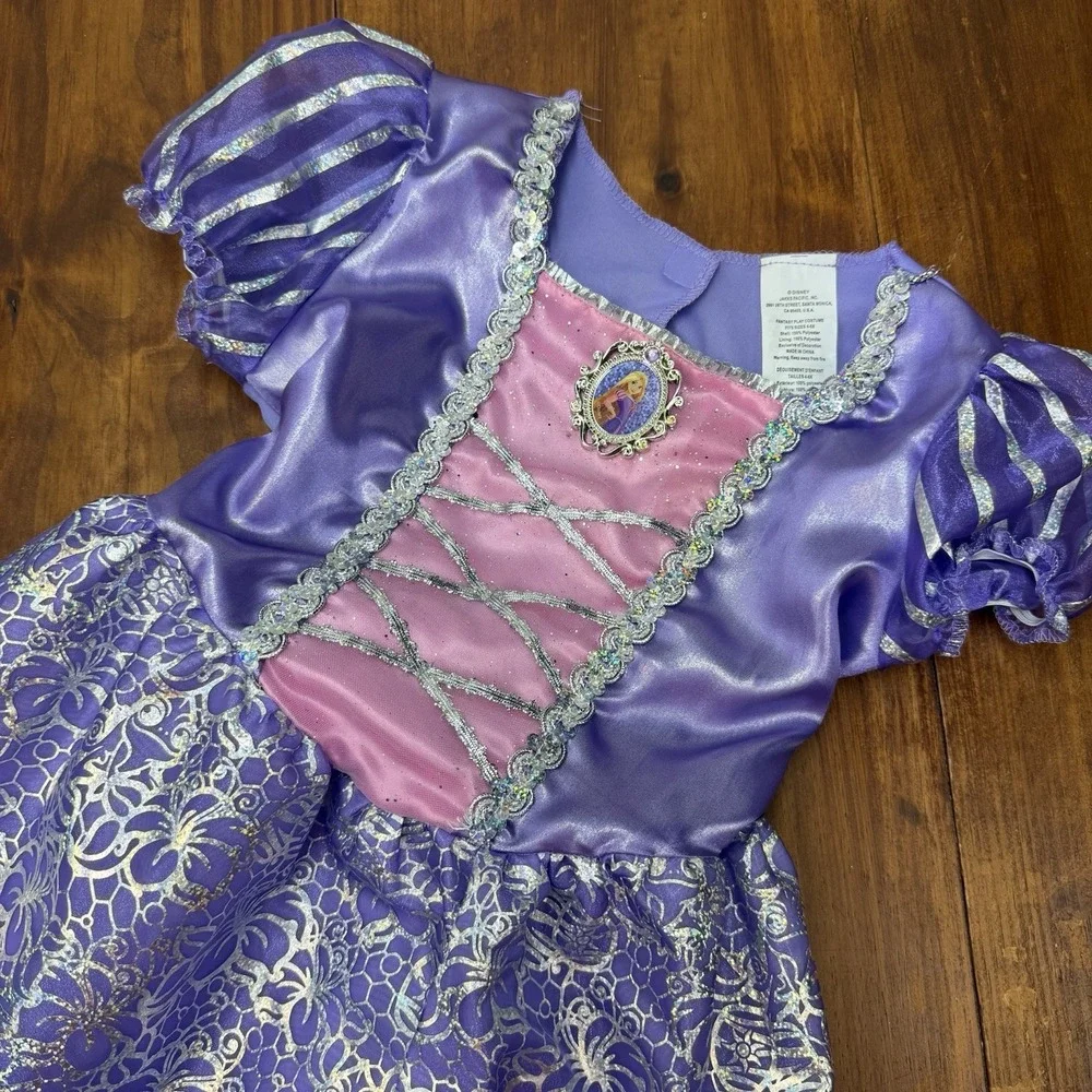 Disney Jakks Rapunzel Tangled Costume Dress Girls 4-6x Purple Princess NWOT